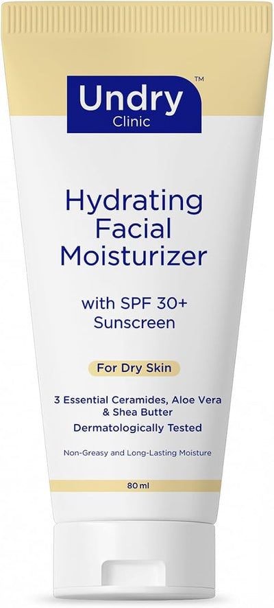 Undry Hydrating Facial Moisturizer with SPF 30 - 80ml