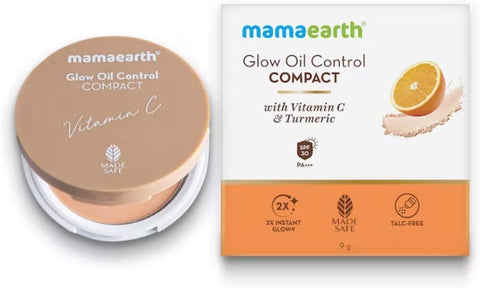 Mamaearth Glow Oil Control Compact Powder - SPF 30, Vitamin C & Turmeric, Ivory Glow - 9g - Image 5