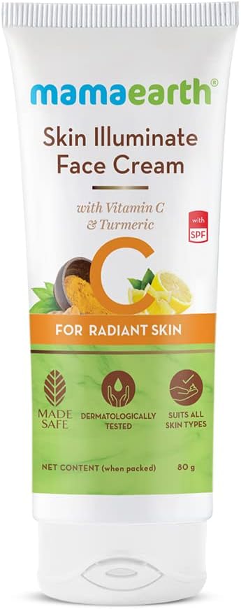 Mamaearth Skin Illuminate Face Cream with Vitamin C & Turmeric - 80g