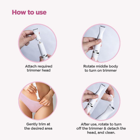 Pee Safe Furr Women's Multipurpose Trimmer - Water Resistant with Rechargeable Battery - Image 3