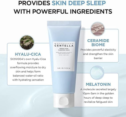Skin1004 Madagascar Centella Hyalu-Cica Sleeping Pack - 30ml Gel Mask - Image 5
