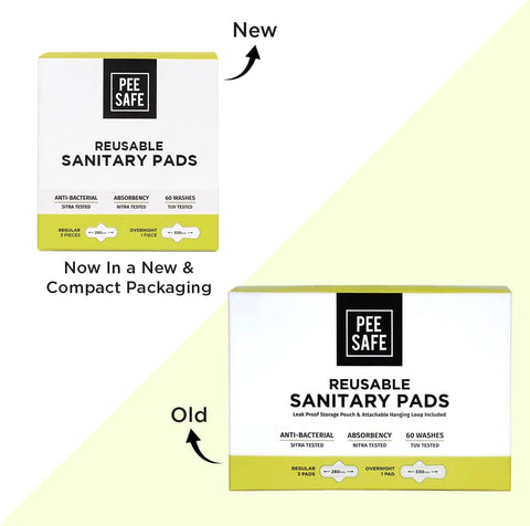 Pee Safe Reusable Sanitary Pads - Breathable Fabric, Pack of 4 - Image 5