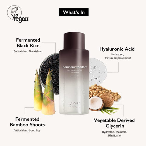 Haruharu Black Rice Hyaluronic Toner - Alcohol & Fragrance Free, 300ml - Image 4