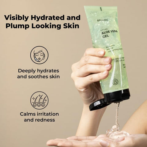 Brillaire Aloe Vera Gel - Face & Hair Moisturiser, 200g - Image 3