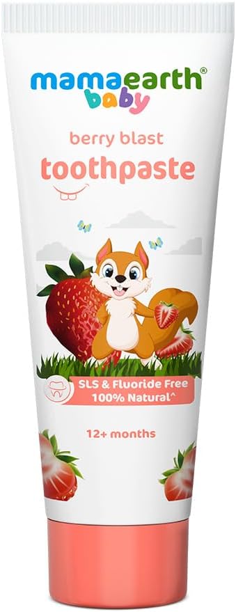 Mamaearth 100% Natural Kids Toothpaste - Berry Blast with Aloe Vera & Xylitol, 50g