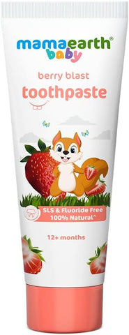 Mamaearth 100% Natural Kids Toothpaste - Berry Blast with Aloe Vera & Xylitol, 50g