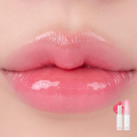 Rom&Nd Glasting Melting Balm 02 Lovey Pink - Vegan Tinted Lip Balm with Moisturising Oil, 3.5g - Image 2