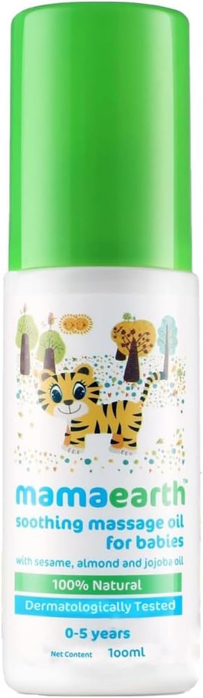 Mamaearth Soothing Baby Massage Oil, Cold-Pressed Almond & Jojoba - 100ml