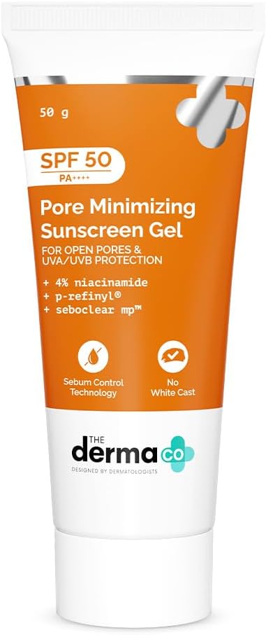 The Derma Co Pore Minimizing Priming Sunscreen SPF 50 with 4% Niacinamide - 50g
