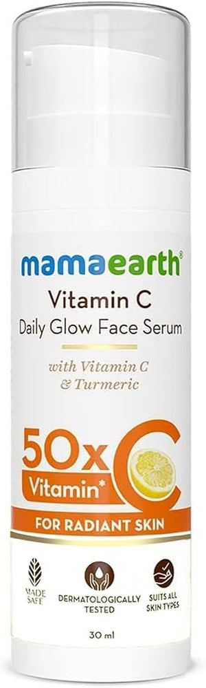 Mamaearth Vitamin C Daily Glow Face Serum - 50X Vitamin C, 30ml