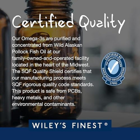 Wiley's Easy Swallow Minis - Omega-3 Fish Oil Softgels 60's - Image 7