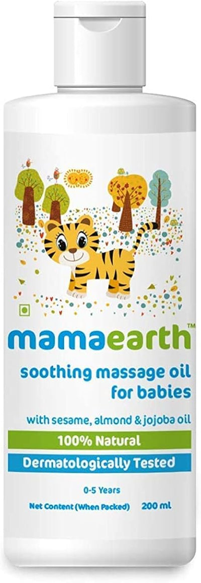 Mamaearth Baby Massage Oil - 100% Natural Ingredients, Dermatologically Tested, 200ml