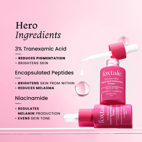 Foxtale Face Serum with 3% Tranexamic Acid, Peptides & Niacinamide - 30ml - Image 3