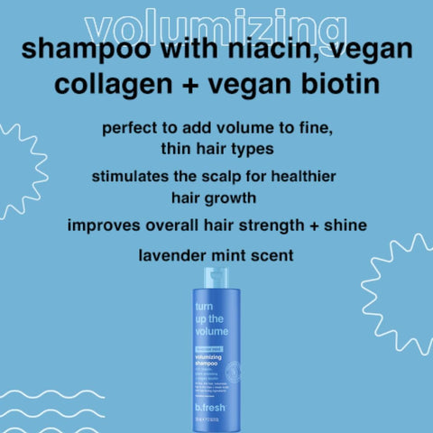 Bfresh Volumizing Shampoo with Niacin & Vegan Biotin - 355ml - Image 3
