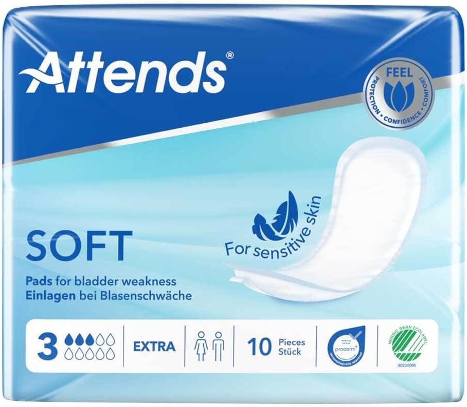 Attends Soft 3 Extra Incontinence Pads - 10 Pack