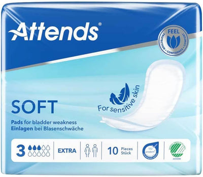 Attends Soft 3 Extra Incontinence Pads - 10 Pack