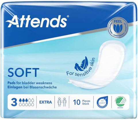 Attends Soft 3 Extra Incontinence Pads - 10 Pack