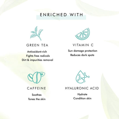 mCaffeine Naked Detox Green Tea Face Wash - 100ml, Paraben & SLS Free - Image 2