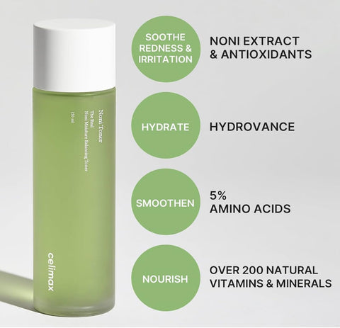 CELIMAX Noni Moisture Balancing Toner with Noni Extract, 150ml - Image 7