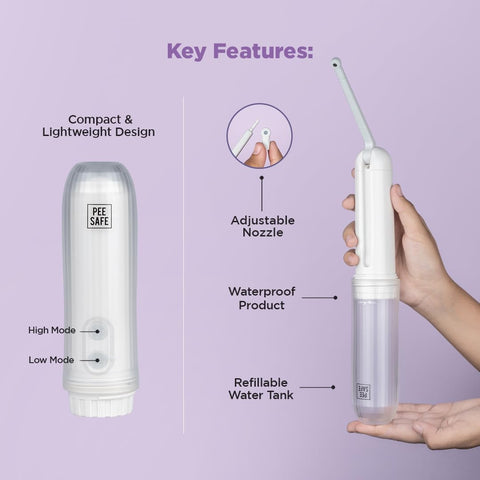 Pee Safe Portable Jet Spray - Compact Toilet Bidet with 140ml Tank - Image 7