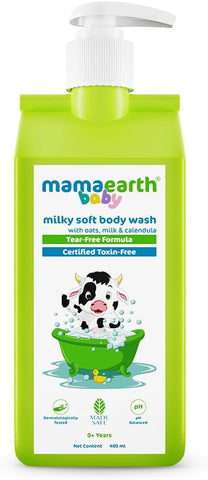 Mamaearth Milky Soft Baby Body Wash with Oats, Milk & Calendula - 400ml