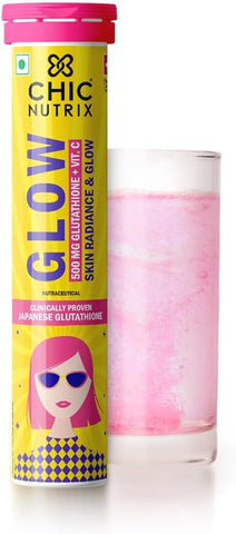 Chicnutrix Glutathione & Vitamin C Effervescent Tablets, 20 Pack