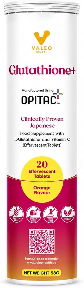 Valeo Glutathione+ Beauty Supplement Tablets - 500mg, 20 Pack