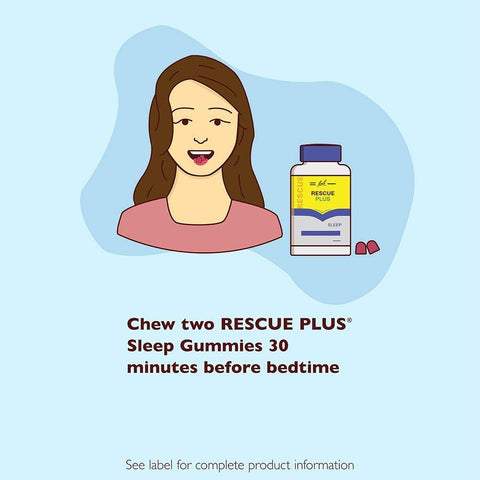 Rescue Plus Sleep Gummies, Strawberry, 60 Count