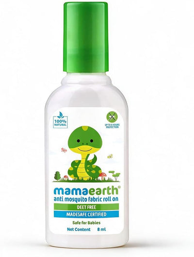Mamaearth Anti Mosquito Fabric Roll-On - 100% Natural, DEET-Free, 8ml