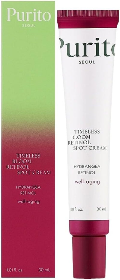 Purito Timeless Bloom Retinol Spot Cream - 0.1% Retinol, Jeju Hydrangea - 30ml