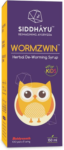 Siddhayu Wormzwin Deworming Syrup for Kids - Herbal Solution, 150ml - Image 2