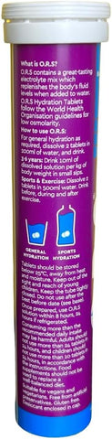 O.R.S Hydration Tablets with Electrolytes, Vegan, Gluten and Lactose Free Formula – Natural Blackcurrant Flavour, 96 Tablets (Pack of 4 x 24)