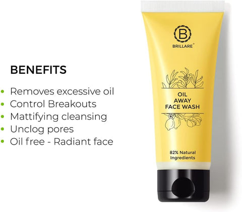 Brillaire Oil Away Face Wash with Tea Tree & Turmeric, 100ml - Image 4