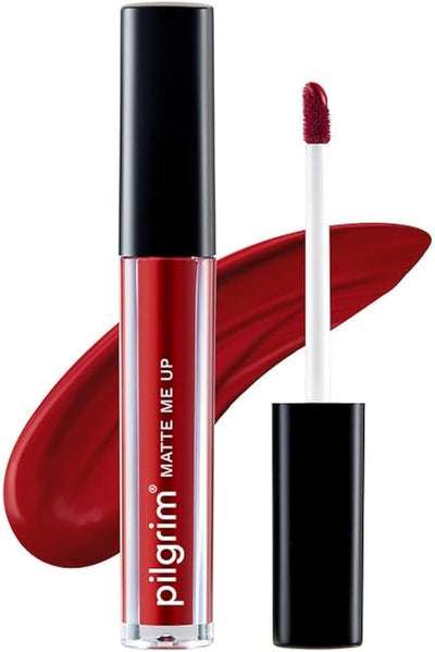 Pilgrim Liquid Matte Lipstick with Hyaluronic Acid & Spanish Squalane - The Red Stiletto, 3g