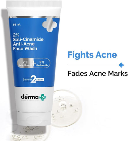 The Derma Co Sali-Cinamide Face Wash - 2% Salicylic & 2% Niacinamide - 80ml - Image 2