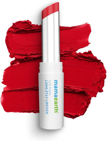 Mamaearth Soft Matte Lipstick with Jojoba & Vitamin E - Ruby Red 3.5g - Image 5