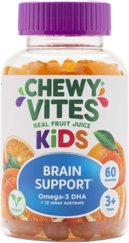 Chewy Vites Kids Brain Support Gummies with Omega 3 DHA - 60 Count