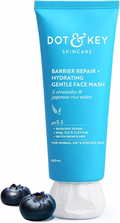 Dot & Key Barrier Repair Ph 5.5 Hydrating Face Wash with Probiotic & Hyaluronic Acid - 100ml
