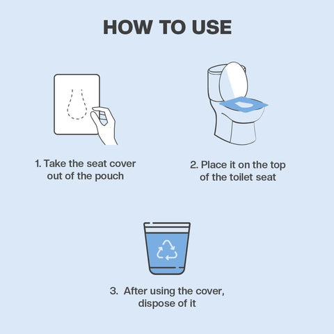 Pee Safe Disposable Toilet Seat Covers - Paper-Based, 10 Pack - Image 4