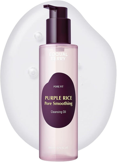 Eqqualberry Purple Rice Pore Smoothing Cleansing Oil - Korean Oil Cleanser, 200ml