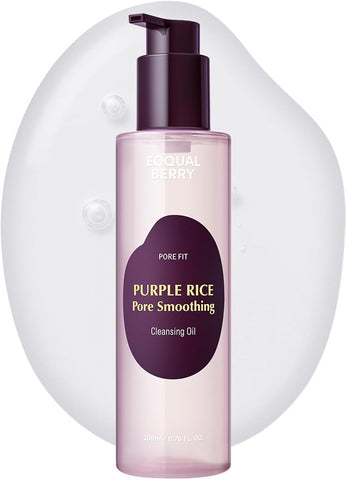 Eqqualberry Purple Rice Pore Smoothing Cleansing Oil - Korean Oil Cleanser, 200ml