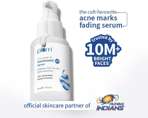 Plum Face Serum with 10% Niacinamide & Rice Water - 15ml - Image 2