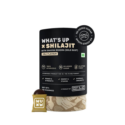 What’s Up Wellness ShilajIt Resin Gummies | 200 Mg Resin with 24 Carat Gold Dust | Imili Flavour 30