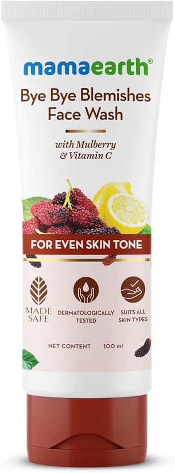 Mamaearth Bye Bye Blemishes Face Wash - Mulberry, Vitamin C & Niacinamide, 100ml