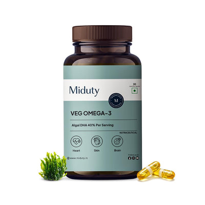 Miduty Veg Omega-3 500mg - 30 Capsules