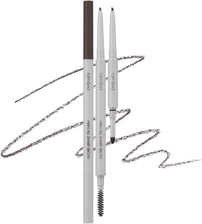 Rom&Nd Han All Sharp Brow Pencil, 1.5mm with Pre-loaded Powder, Gentle Brown