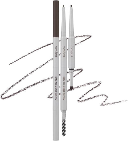 Rom&Nd Han All Sharp Brow Pencil, 1.5mm with Pre-loaded Powder, Gentle Brown
