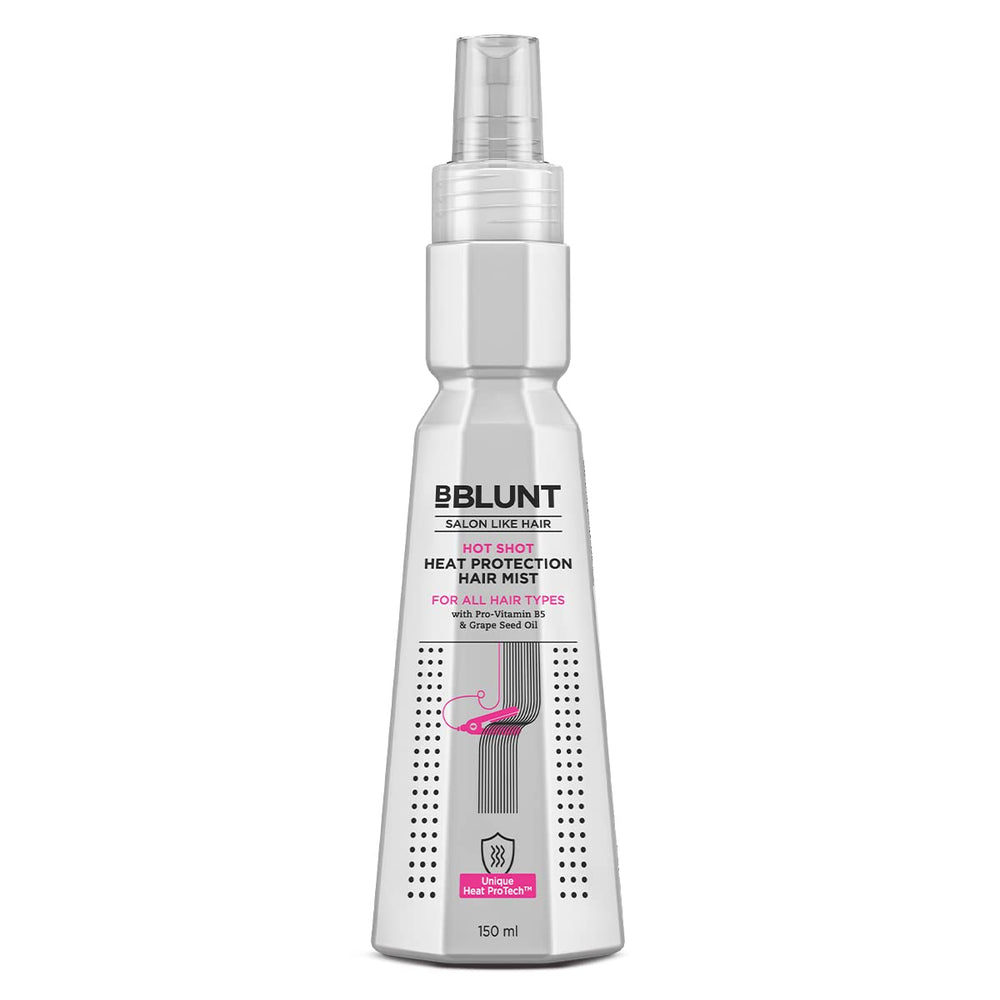BBLUNT Hot Shot - Heat Protection Hair Mist - 150ml No Sulphate No Paraben No SLS with Grapeseed Oil & Provitamin B5