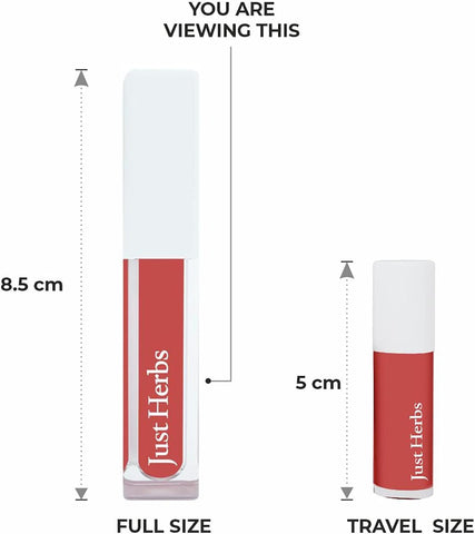 Just Herbs Ayurvedic Matte Liquid Lipstick with Liquorice & Almond Oil - Apricot Coral, 2ml - Image 4