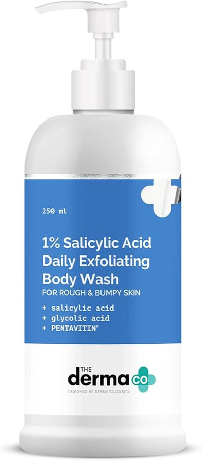The Derma Co Exfoliating Body Wash - 1% Salicylic Acid & Pentavitin, 250ml